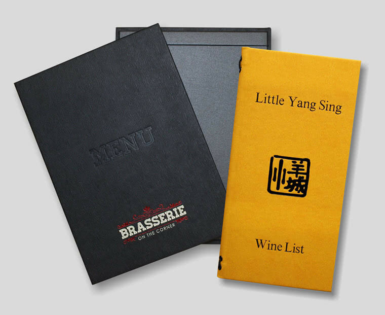 Restaurant Menu Covers in Fabric & Leather Restaurant Menu Covers in Fabric & Leather