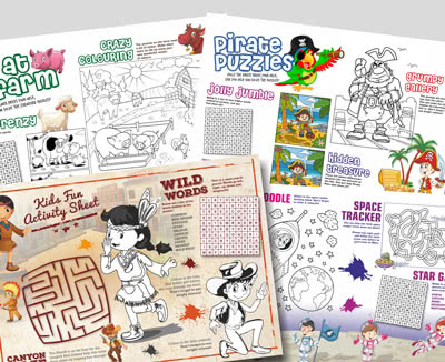 Puzzel & Kids, Table Placemats for Restaurants Puzzel & Kids, Table Placemats for Restaurants